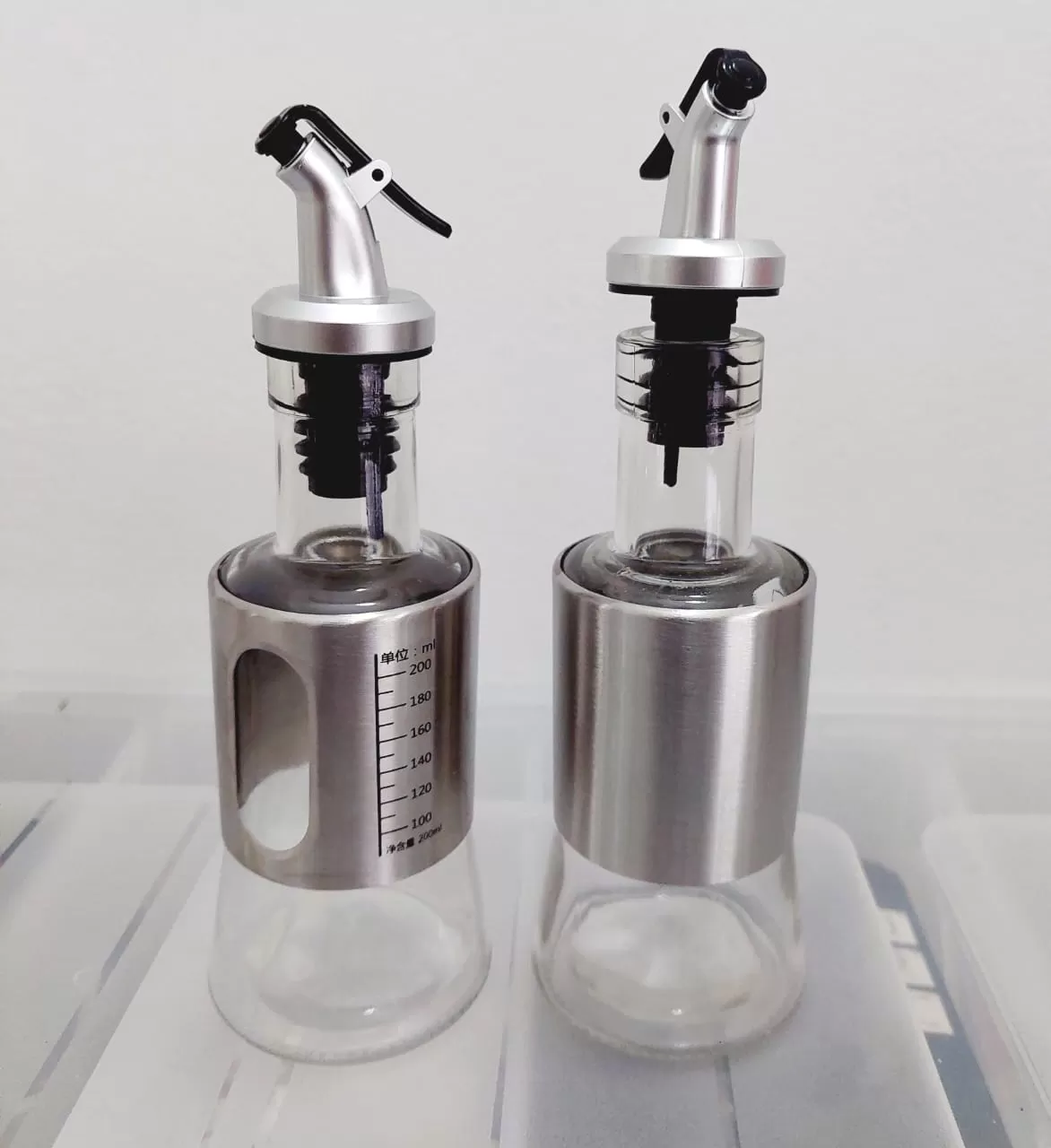 Oil Dispenser Bottle 200ml Glass Vinegar Cruet Olive Oil - image 6