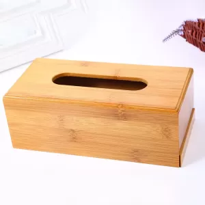 Bamboo Tissue Box Container Multifunction Pumping Tray
