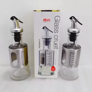 Oil Dispenser Bottle 200ml Glass Vinegar Cruet Olive Oil
