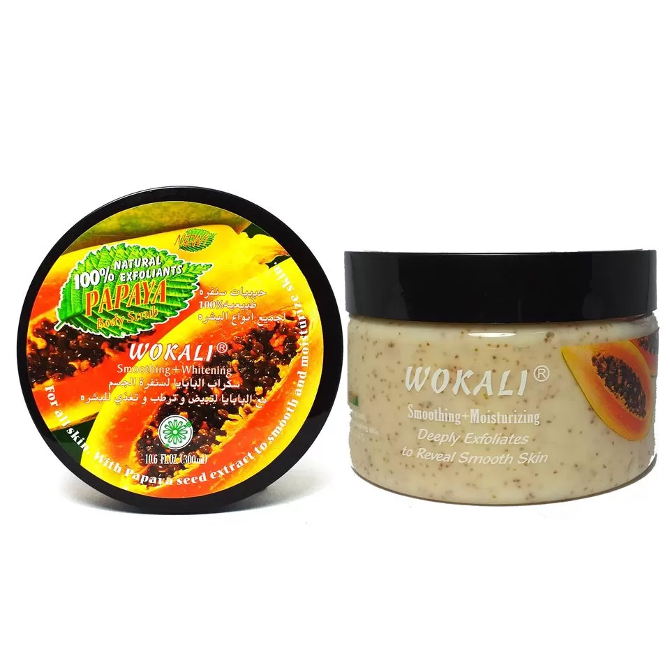 Wokali Papaya Face & Body Scrub 300ml - image 4