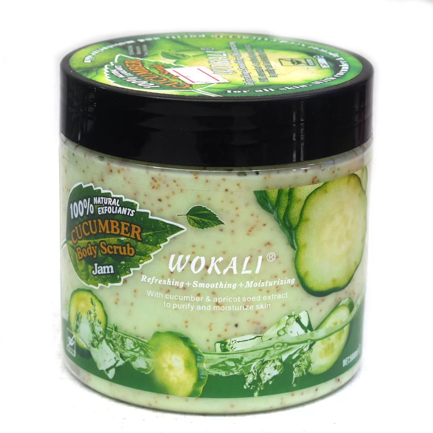 Wokali Cucumber Body Scrub 300ml Softening Moisturising - image 2