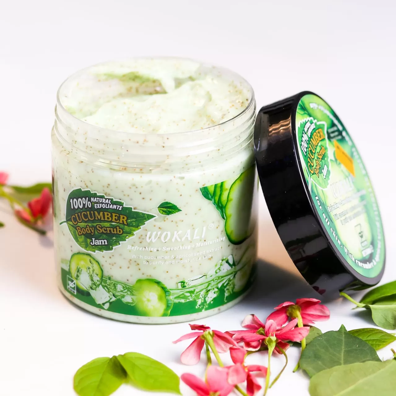 Wokali Cucumber Body Scrub 300ml Softening Moisturising - image 3