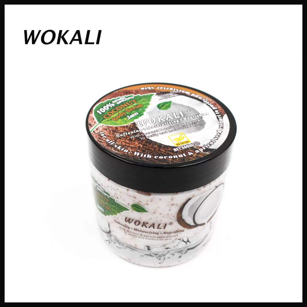 Wokali Coconut Face & Body Scrub 300ml Moisturizing - image 3