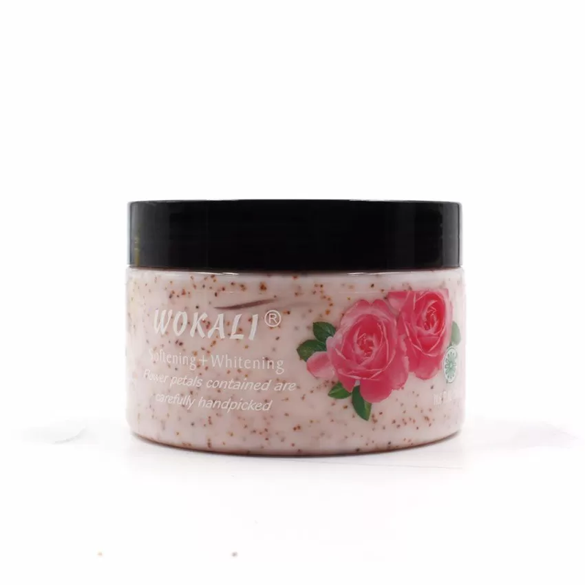 Wokali Rose Face Body Scrub 300ml Softening Moisturizing - image 2