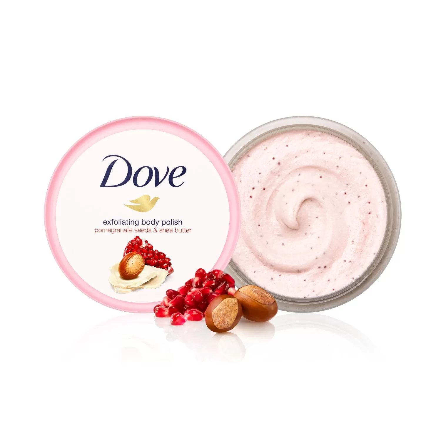 Dove Exfoliating Body Polish Pomegranate Seeds & Shea Butter 298g - image 1