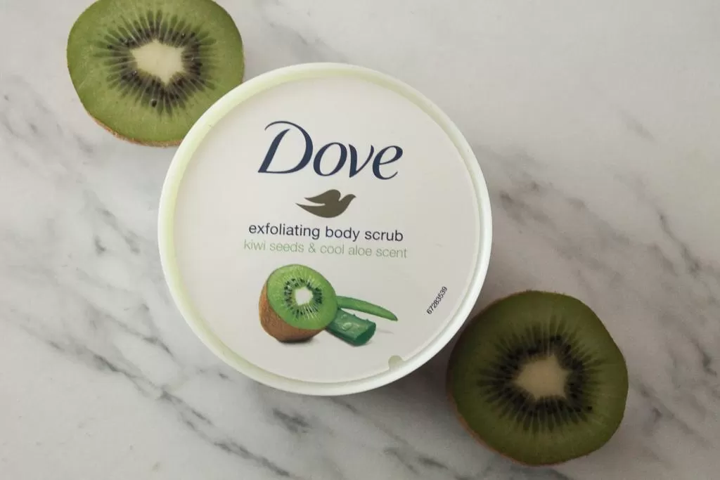 Dove Exfoliating Body Polish Kiwi & Aloe Body Scrub 298g