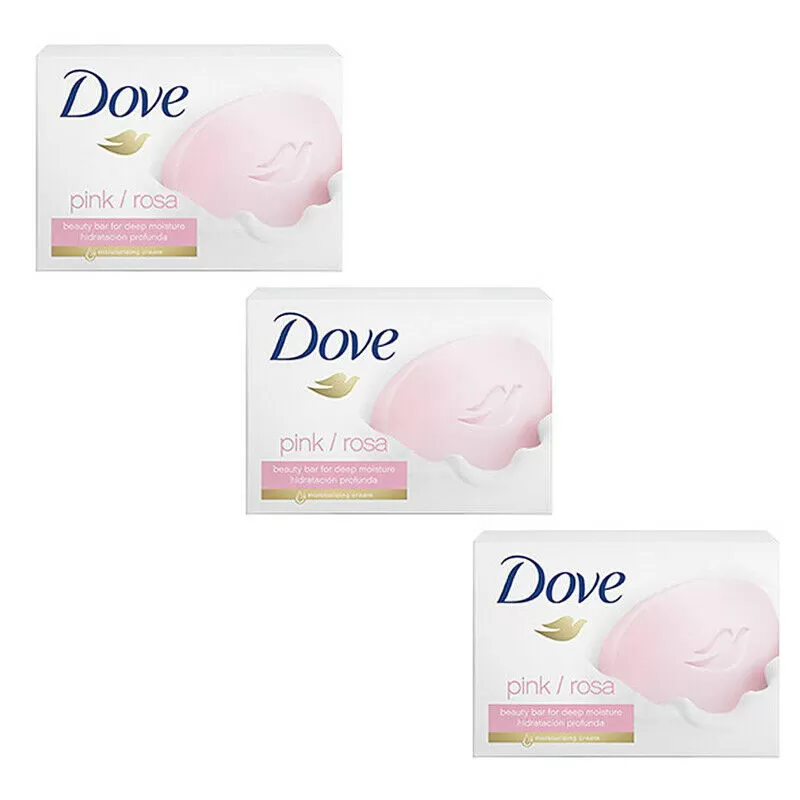 Dove Soap Pink Rose Cream Bar Soap 100g Face & Body Soap - image 1