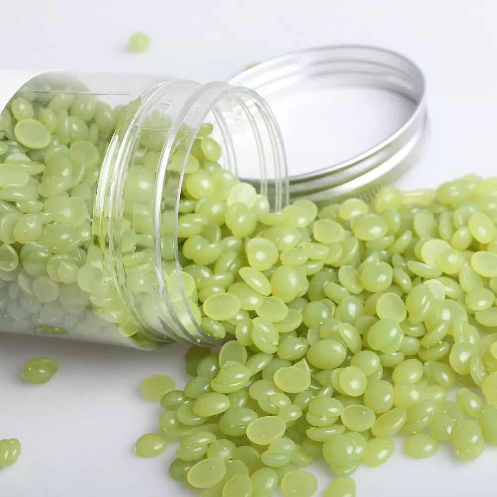 Green Tea Taste Depilatory Hot Film Hard Wax Beans 400g  - image 1