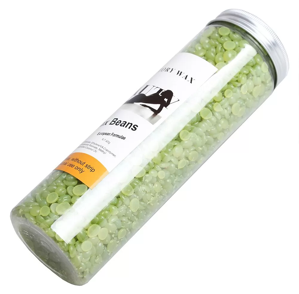 Green Tea Taste Depilatory Hot Film Hard Wax Beans 400g  - image 2