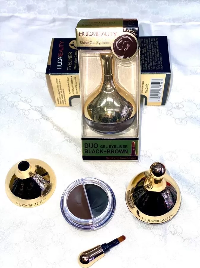 Huda beauty Shine Gel Eyeliner 12g Duo Black Brown - image 3