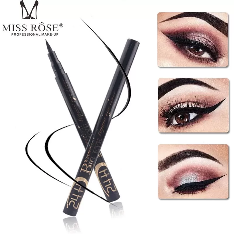 Miss Rose Black Eye Liner Pencil Waterproof Black - image 7