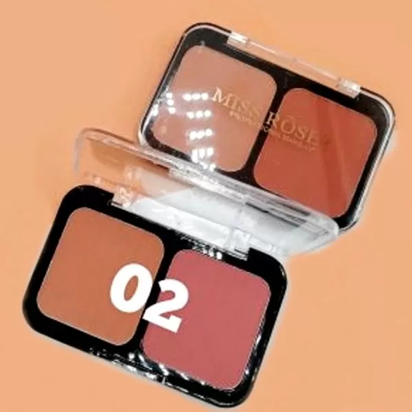 Miss Rose 2 in 1 Matte Blush on Black Foundation NO1 - image 6