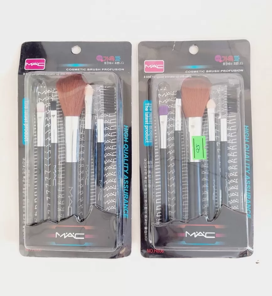 Mac Makeup Brush Set Cosmetic Makeup Brush Set 5Pcs - image 3