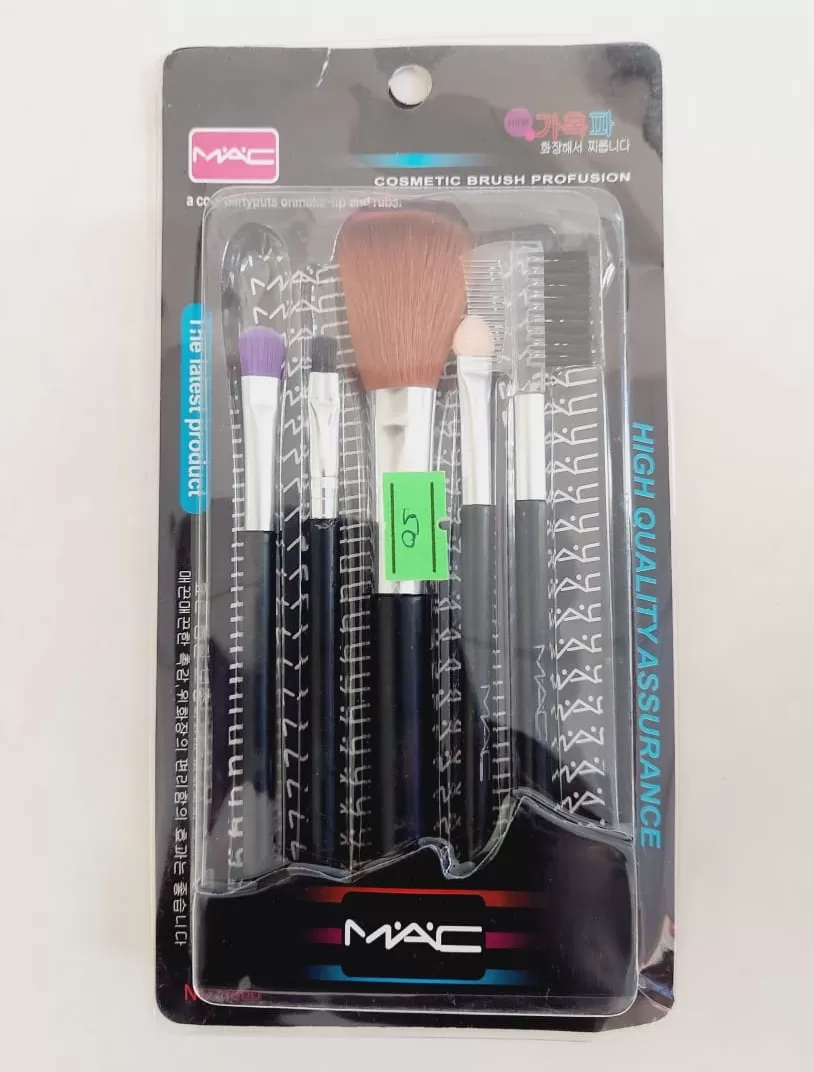 Mac Makeup Brush Set Cosmetic Makeup Brush Set 5Pcs - image 5