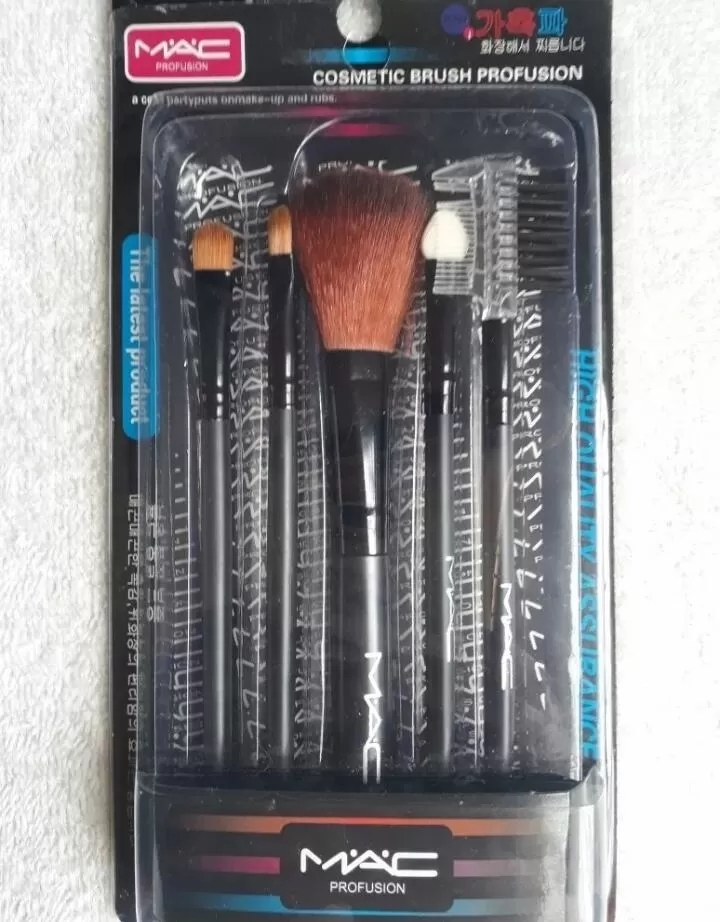 Mac Makeup Brush Set Cosmetic Makeup Brush Set 5Pcs - image 7