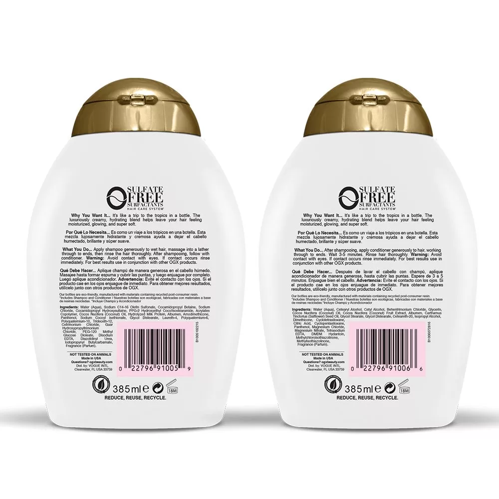 OGX Coconut Milk Shampoo & Conditioner 385ml - image 6