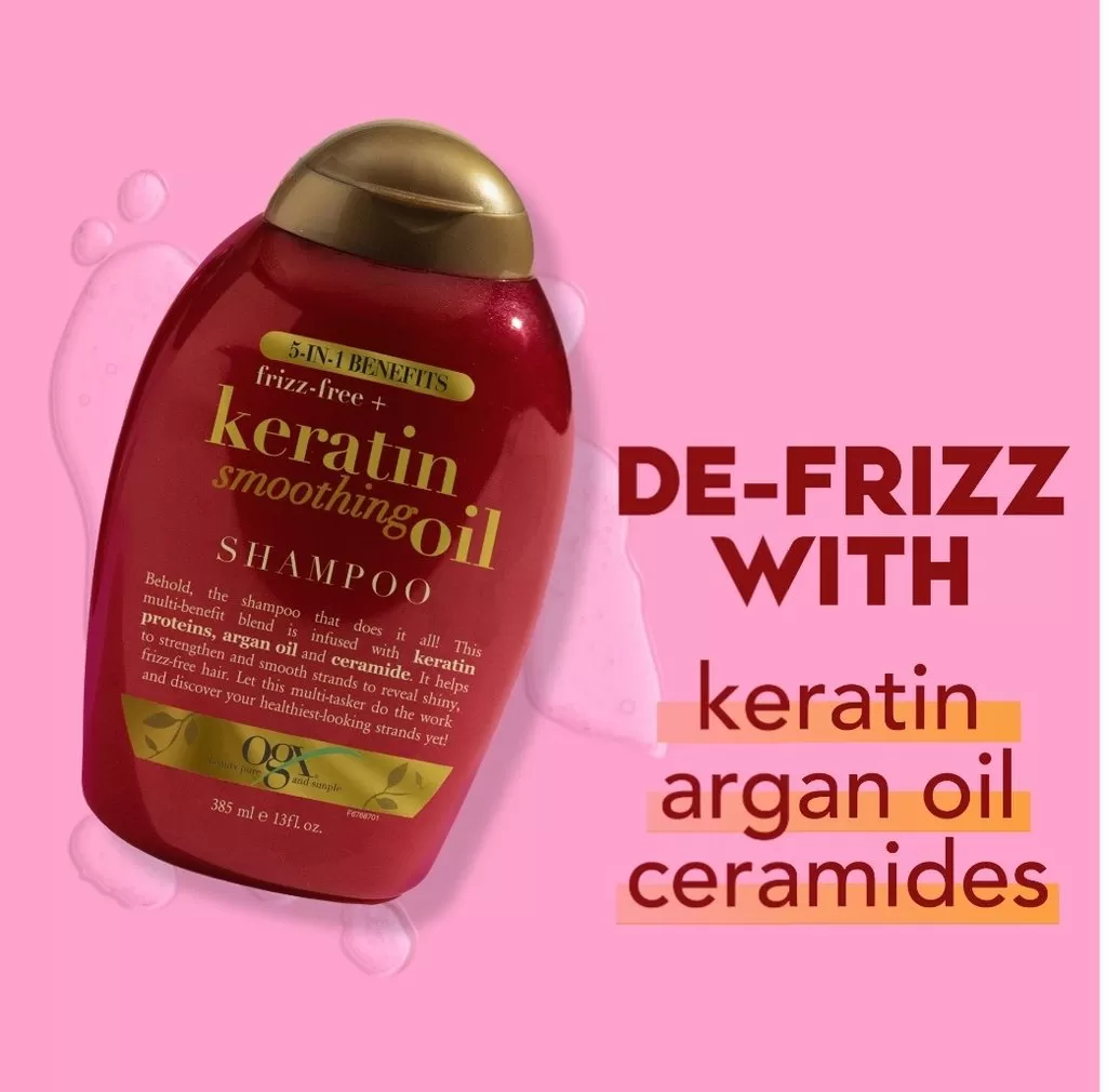 OGX Keratin Smoothing Oil Shampoo & Conditioner 385ml - image 6