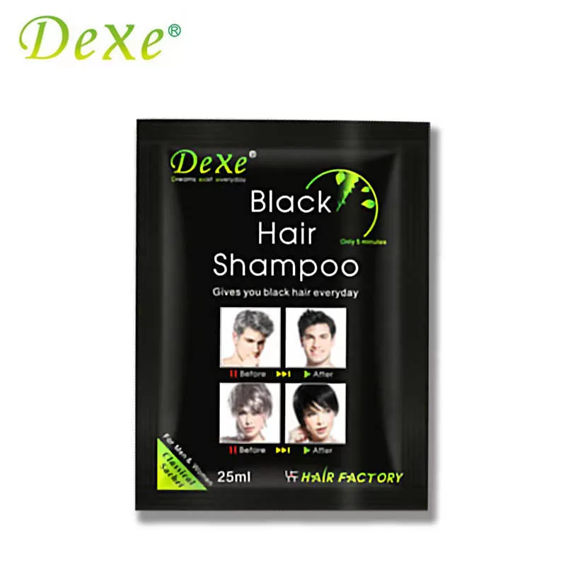 Dexe Black Hair Shampoo 25mlx2Pcs Hair Color Shampoo - image 4