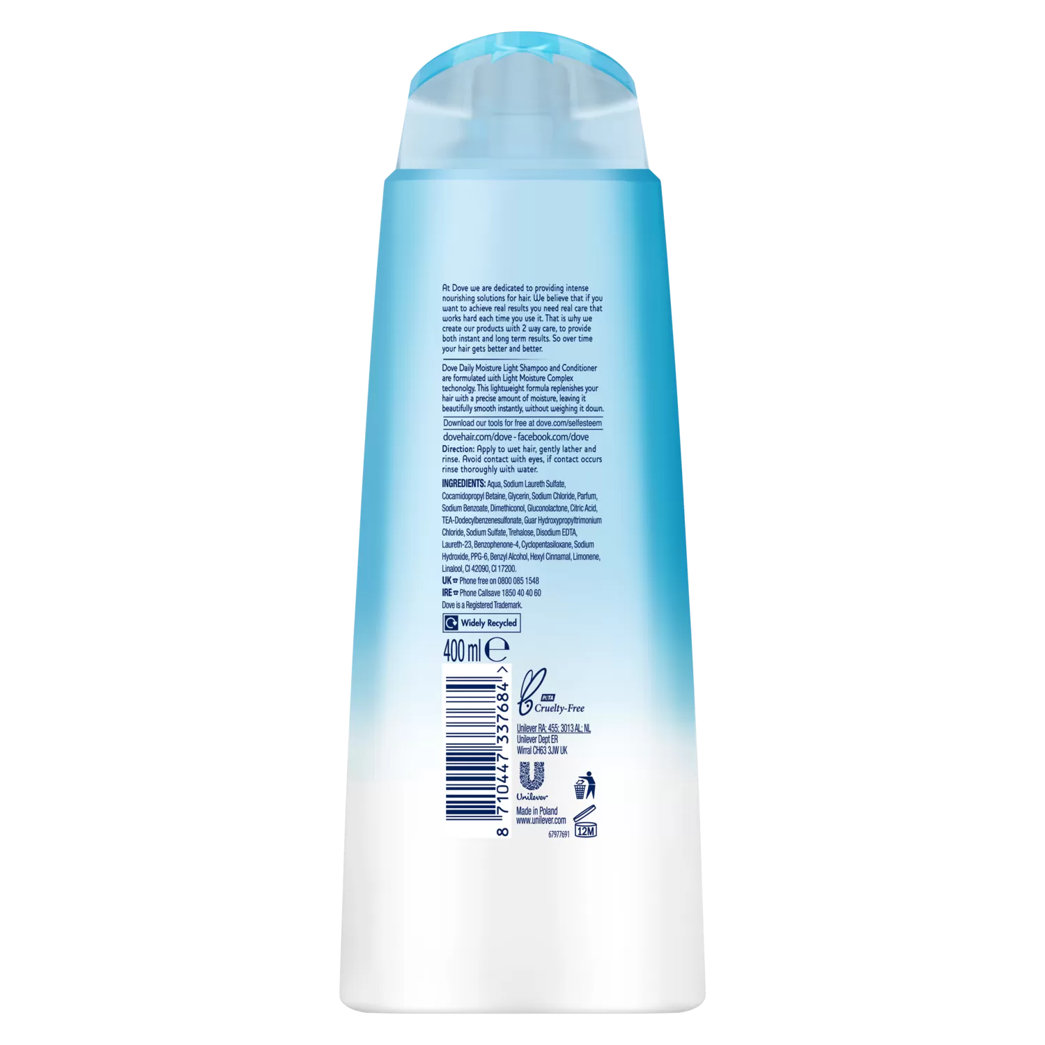 Dove Nourishing Daily Moisture Lite Shampoo 400ml - image 1