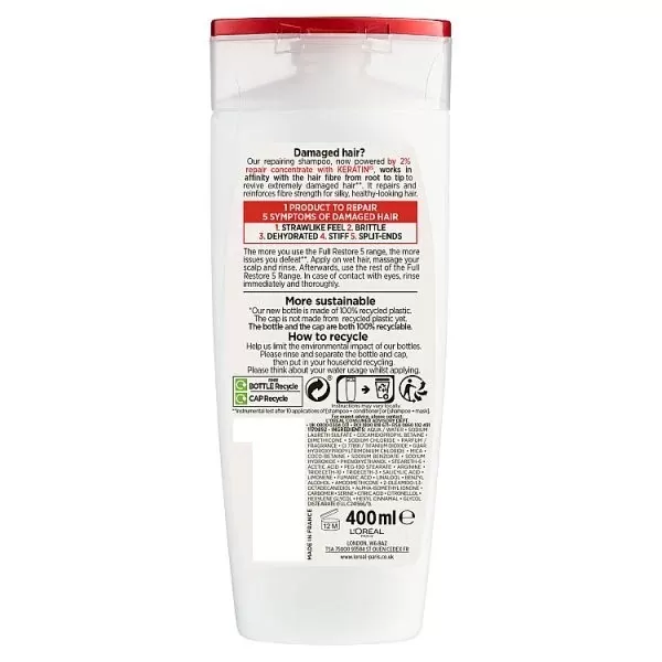 Loreal Paris Full Restore 5 Repairing Shampoo 400ml - image 2