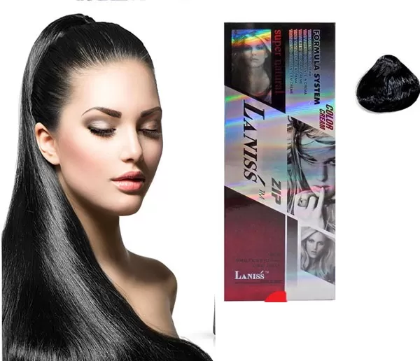 Laniss Permanant Hair Color Natural Black 2/0 Hair Dye - image 7