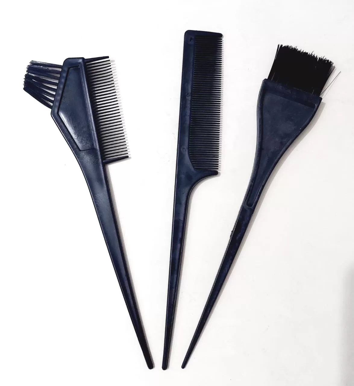 2in1 Tint Brush Black Plastic Hair Coloring Brush Set 3Pcs - image 2