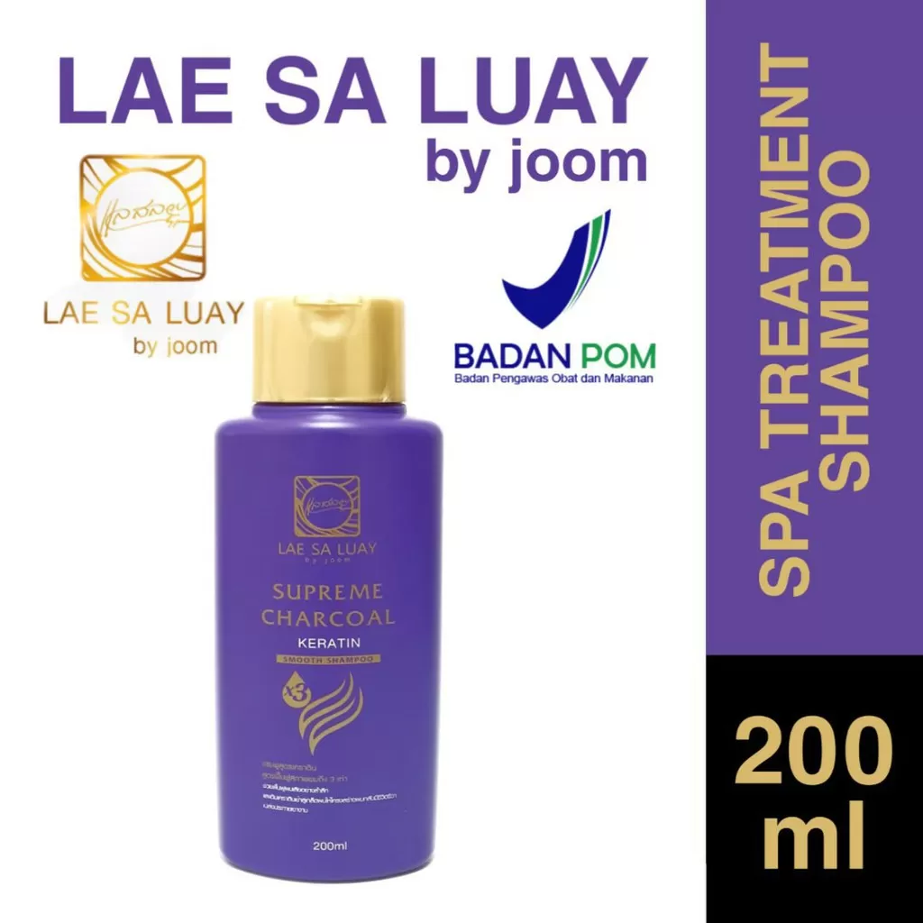 Lae Sa Luay Supreme Charcoal Keratin Shampoo 200ml - image 3