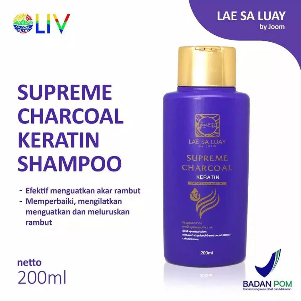 Lae Sa Luay Supreme Charcoal Keratin Shampoo 200ml - image 4