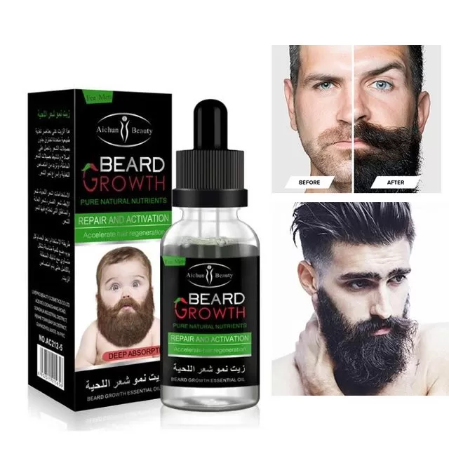 Aichun Beauty Men Moustache Beard Growth Oil 30m - image 4
