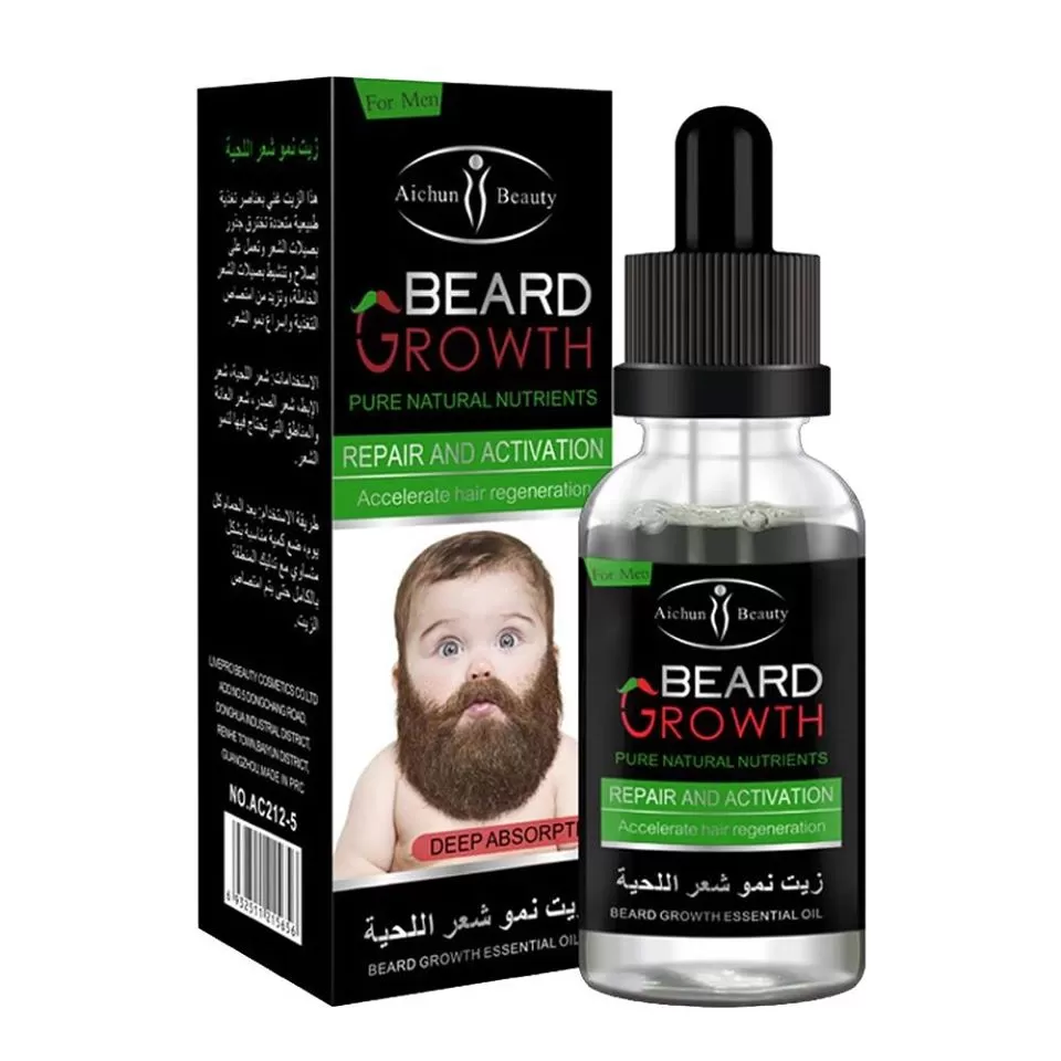 Aichun Beauty Men Moustache Beard Growth Oil 30m - image 5