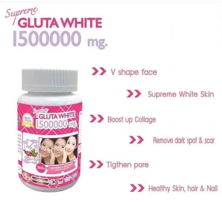 Supreme Gluta White 1500000mg Skin Care 30 Capsule - image 7