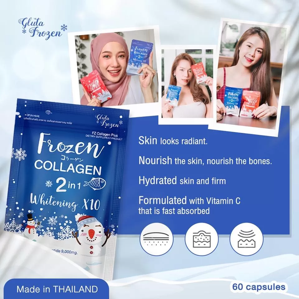 Frozen Collagen Gluta 2 in 1 Frozen Collagen 60 Capsules - image 3