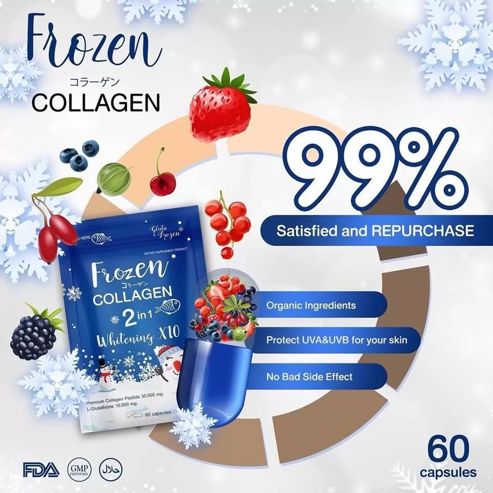 Frozen Collagen Gluta 2 in 1 Frozen Collagen 60 Capsules - image 4