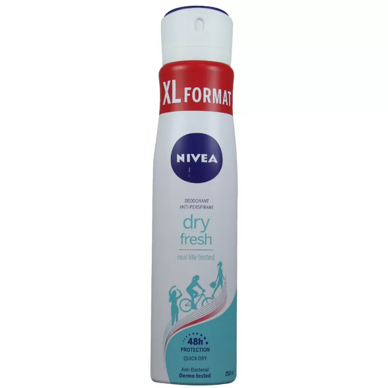 Nivea Dry Fresh Deodorant 250ml Body Spray - image 1