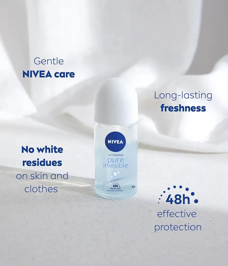 Nivea Pure Invisible Antiperspirant Deodorant Roll On - image 3