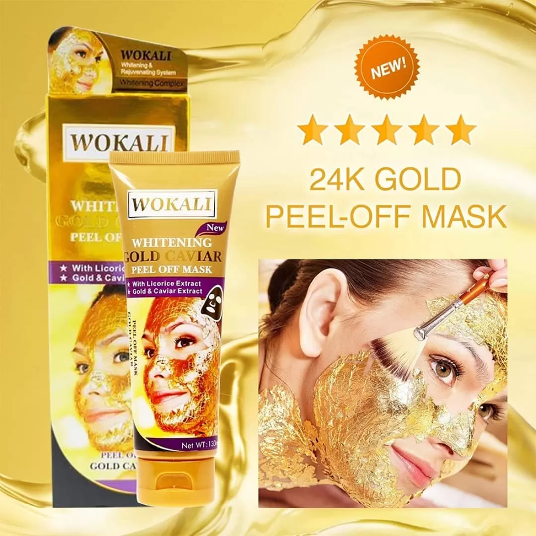 Wokali Gold Caviar Mask Face Peel Off Mask Pack 130ml - image 2