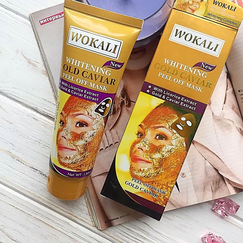 Wokali Gold Caviar Mask Face Peel Off Mask Pack 130ml - image 5