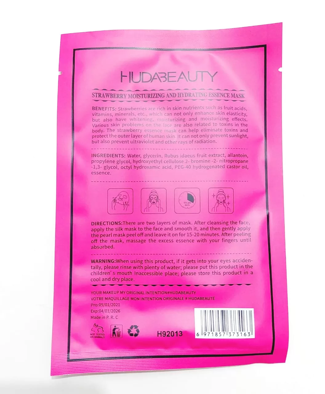 Huda Beauty Strawberry Face Mask Sheet 1Pcs - image 5