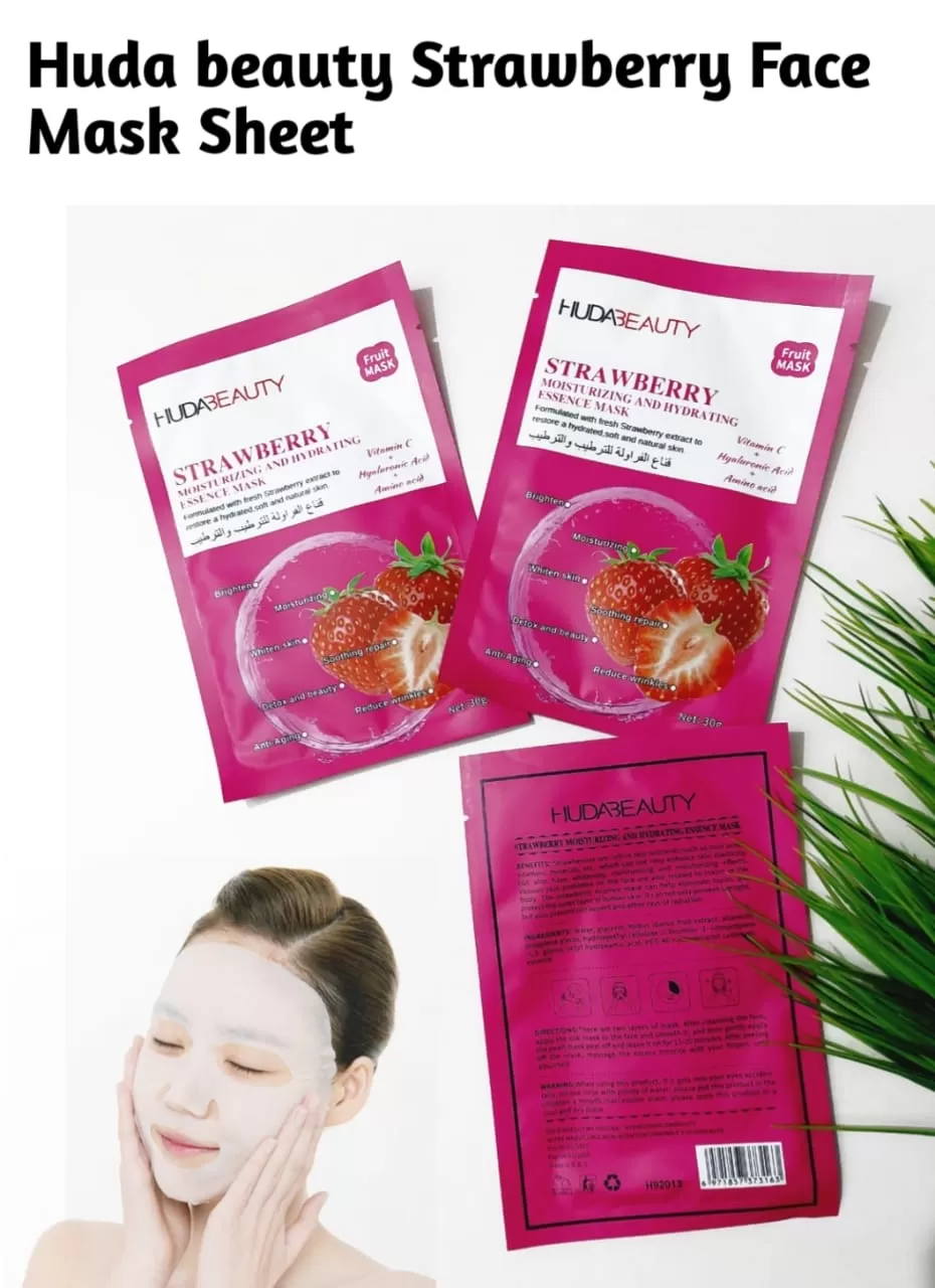 Huda Beauty Strawberry Face Mask Sheet 1Pcs - image 8