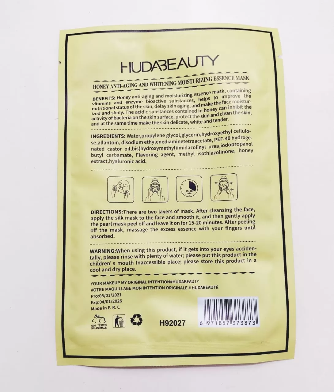 Huda Beauty Honey Face Mask Sheet 1Pcs - image 5