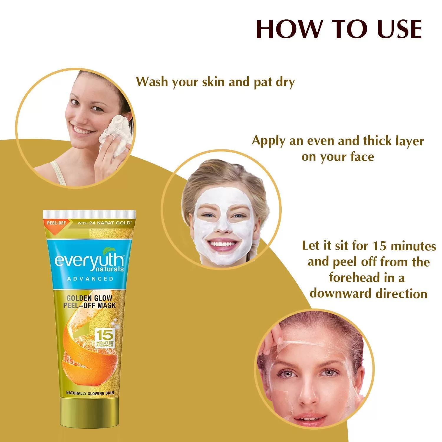 Everyuth Natural Golden Glow Peel Off Mask 50g - image 3