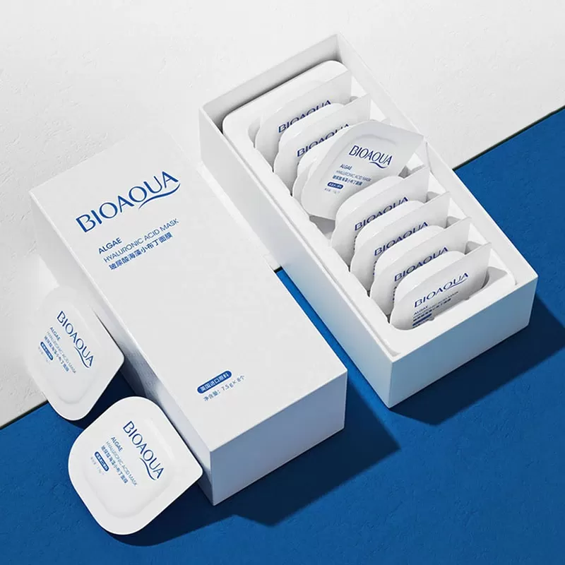 Bioaqua Hyaluronic Acid Seaweed Pudding Facial Mask Cream 8Pcs/1Box - image 8