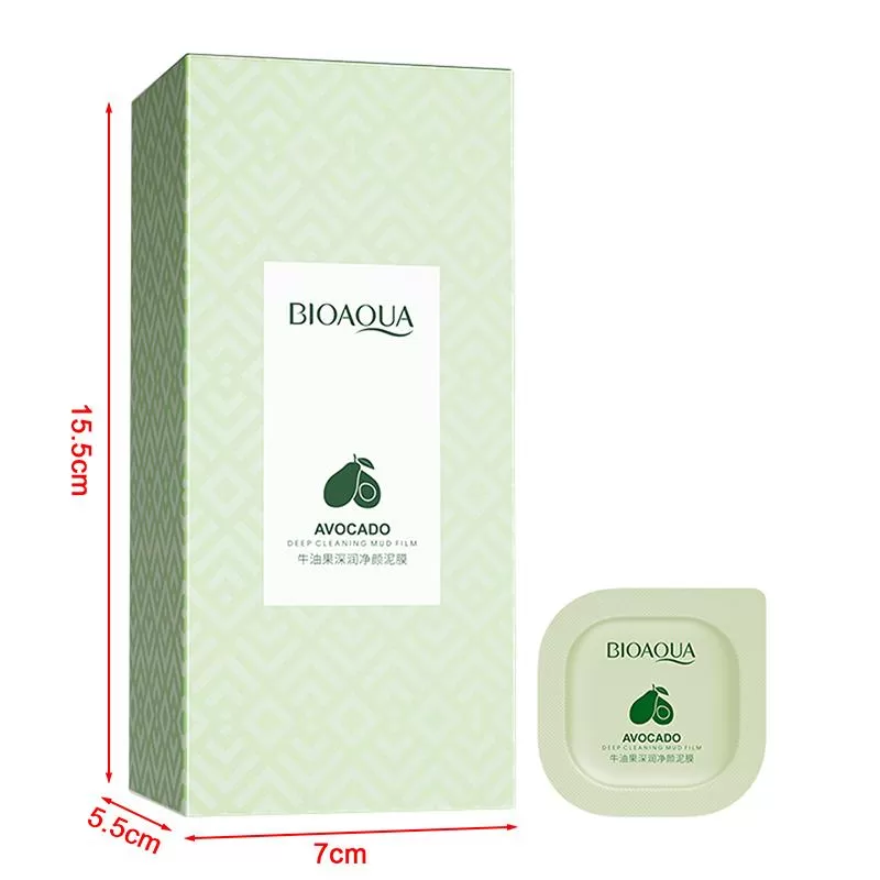 Bioaqua Avocado Extract Clearing Mud Cream Mask 8Pcs/1Box - image 3