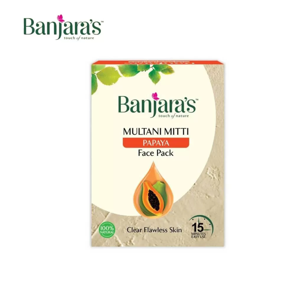 Banjaras Multani Mitti Papaya Face Pack Powder 100g - image 6