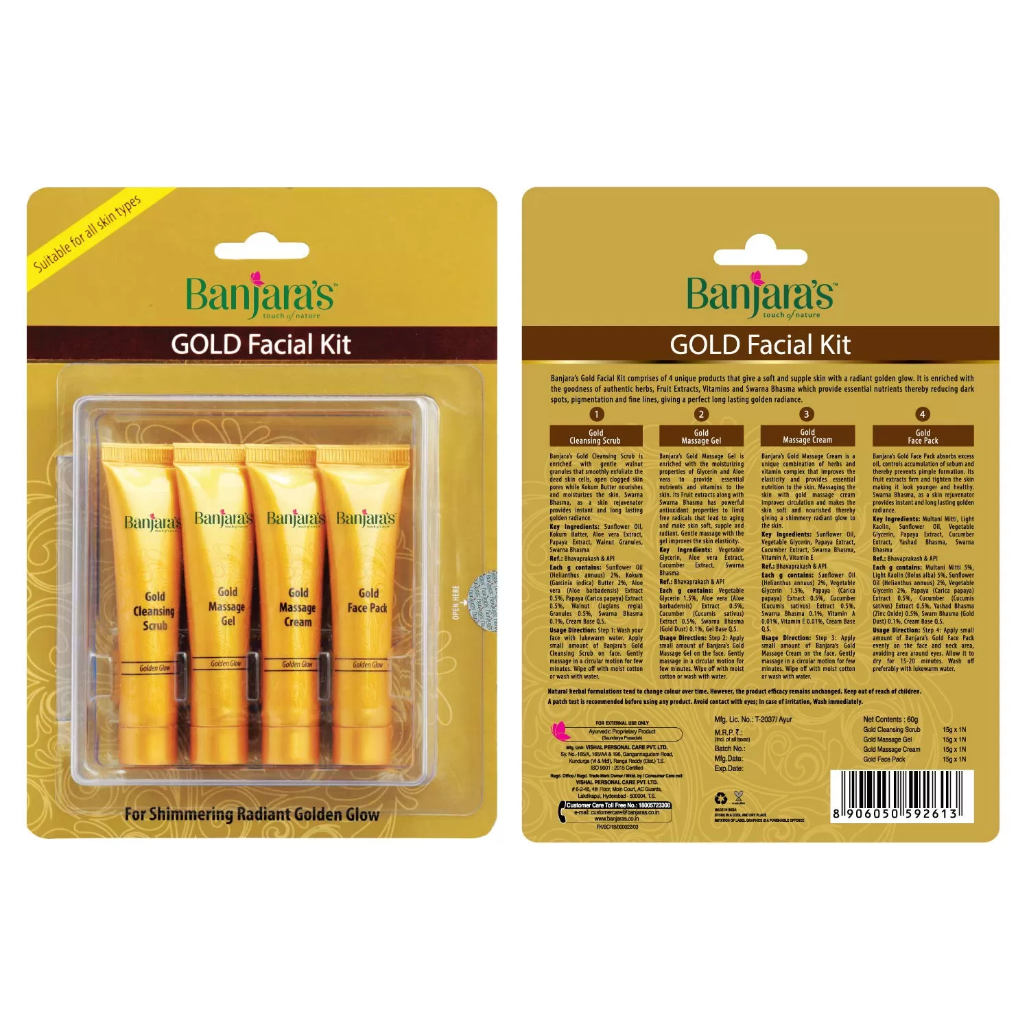 Banjaras Gold Facial Kit Dark Spots Pigmentation Cream - image 2