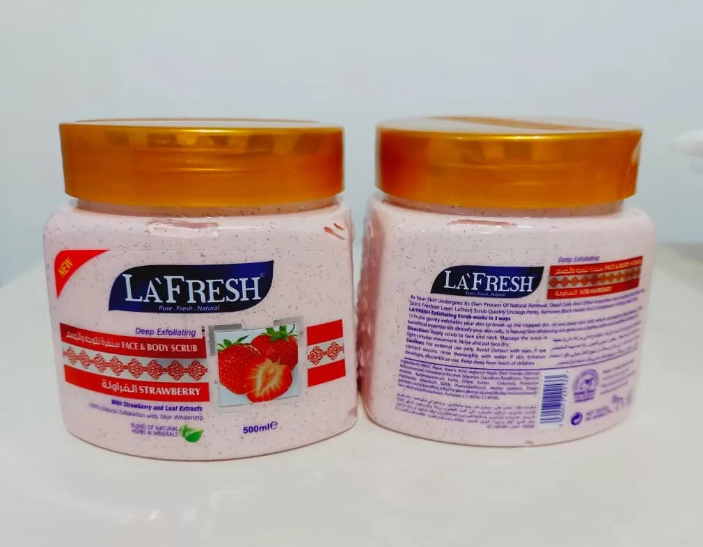 Lafresh Strawberry Face & Body Scrub 500ml Skin Care - image 4