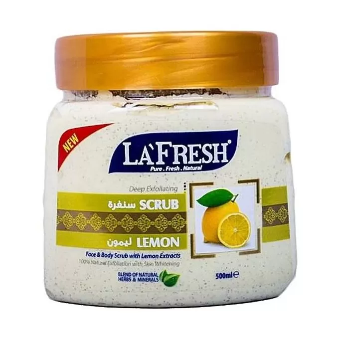 Lafresh Lemon Scrub 500ml Face & Body Scrub - image 2