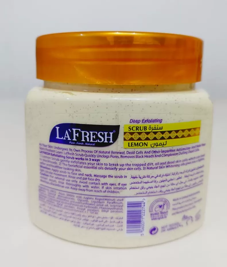 Lafresh Lemon Scrub 500ml Face & Body Scrub - image 3