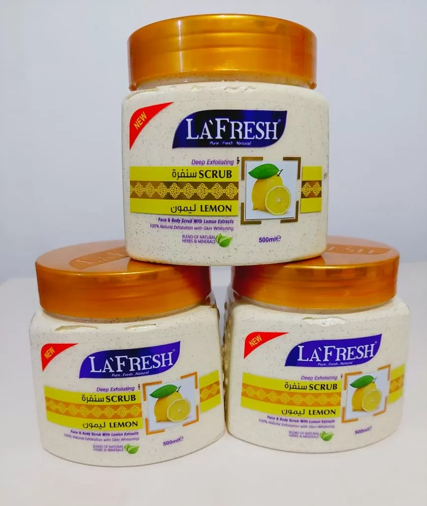 Lafresh Lemon Scrub 500ml Face & Body Scrub - image 5