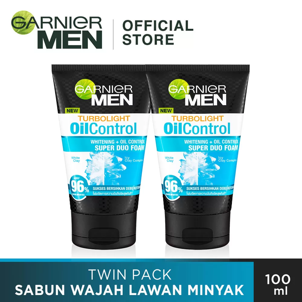 Garnier Men Turbo Light Oil Control Super Duo Foam 100ml